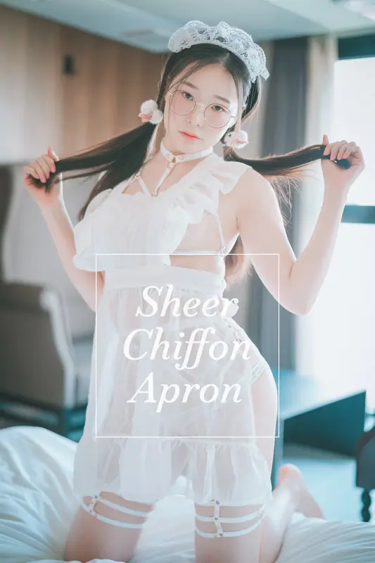 221.[DJAWA] Pia - Sheer Chiffon Apron 1